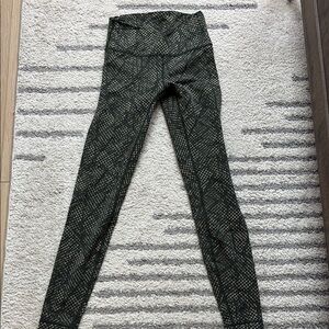 lululemon athletica Green Patterned Leggings